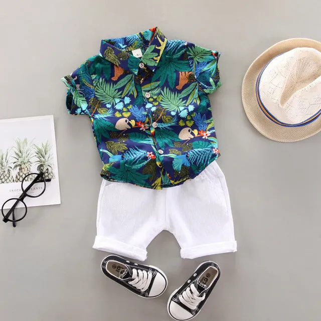 Baby Boys Girls Clothes Clothing Sets Kids Children Boy T-shirts   Pants Suits Summer Toddler