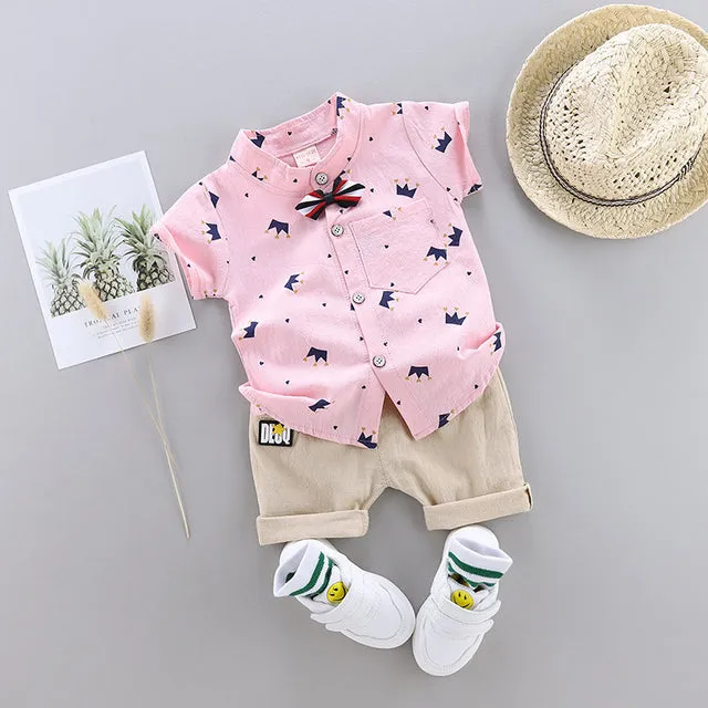 Baby Boys Girls Clothes Clothing Sets Kids Children Boy T-shirts   Pants Suits Summer Toddler