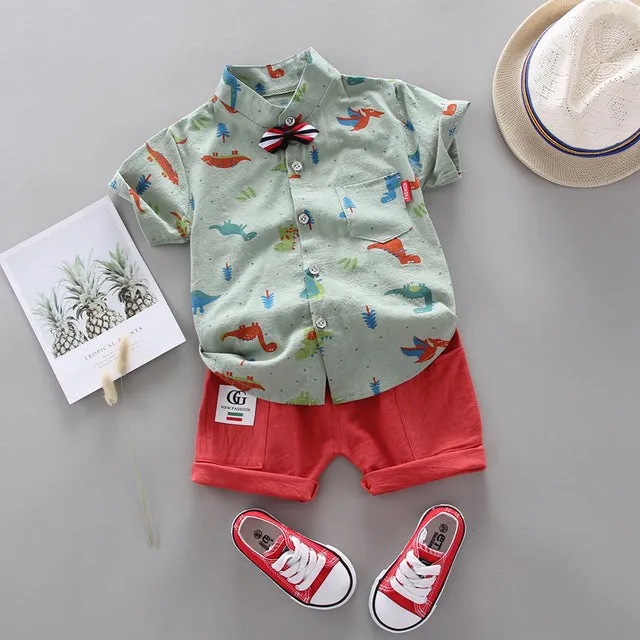 Baby Boys Girls Clothes Clothing Sets Kids Children Boy T-shirts   Pants Suits Summer Toddler