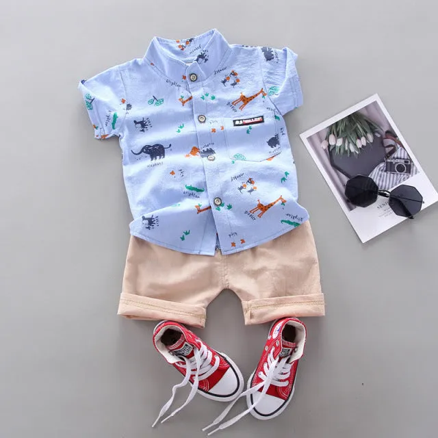 Baby Boys Girls Clothes Clothing Sets Kids Children Boy T-shirts   Pants Suits Summer Toddler