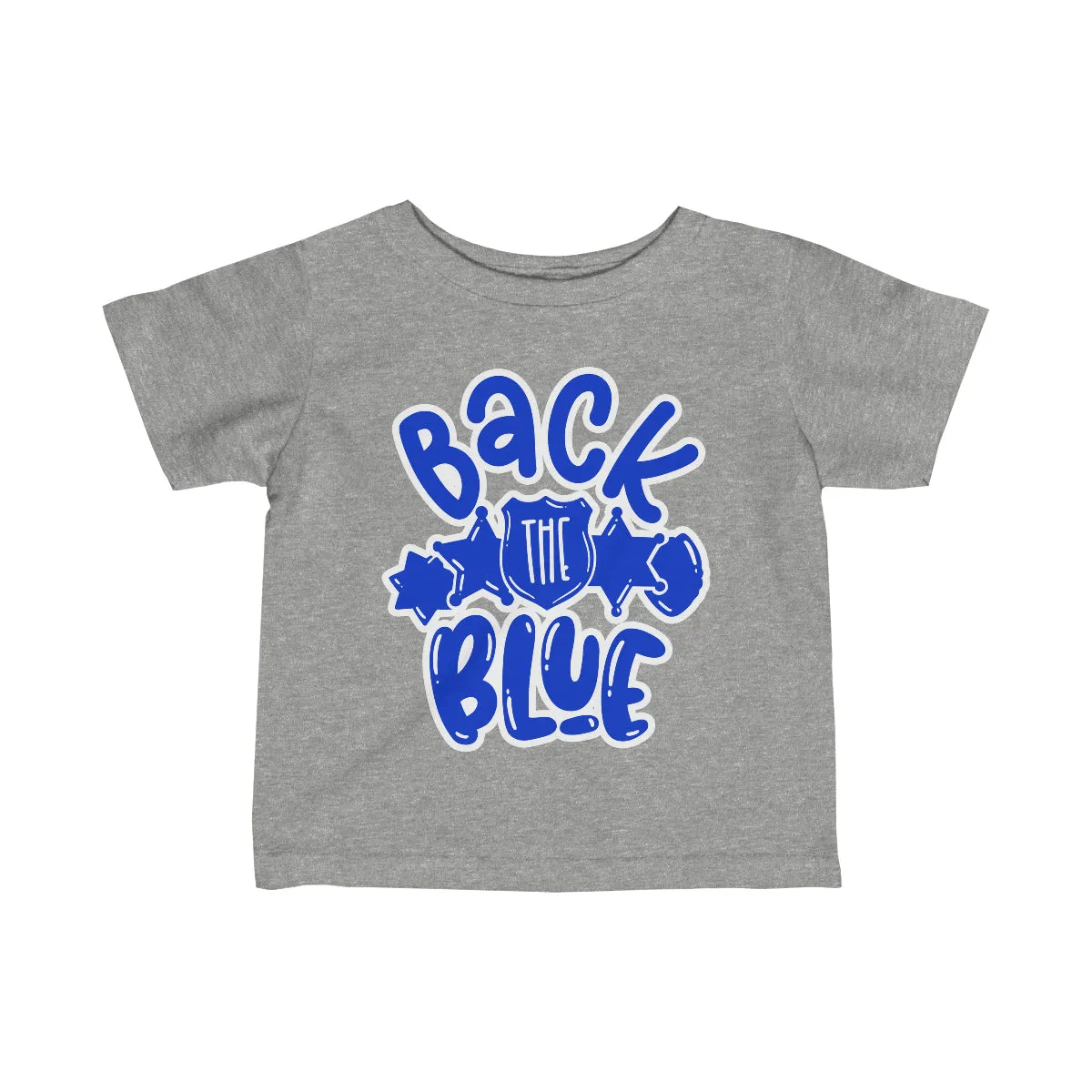 Back The Blue Badge Emblems © Infant Fine Jersey Tee