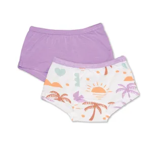 Bamboo Boyshorts Underwear 2 pack (Boho Surf/Lavender)