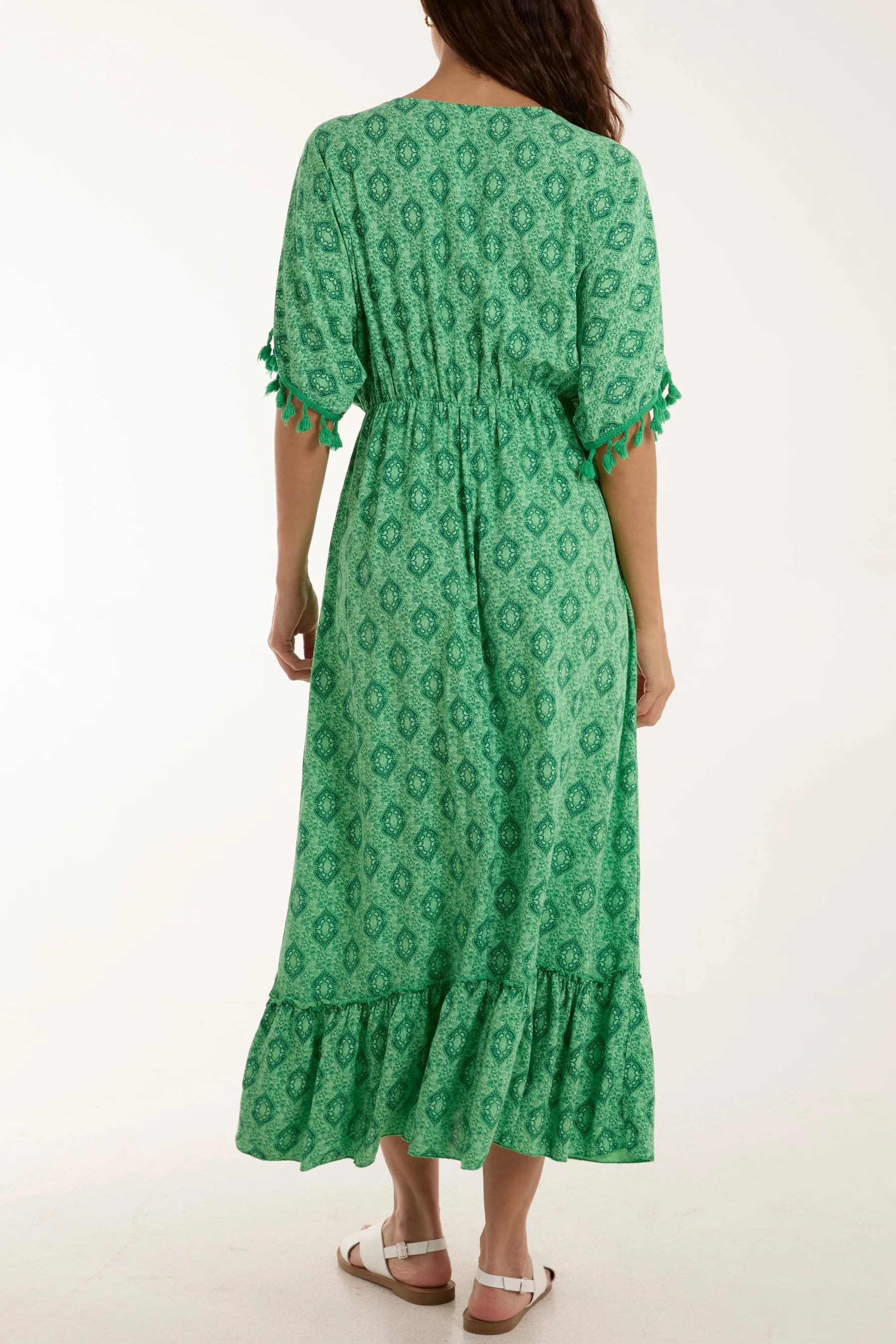 Baroque Floral Tassel Dress