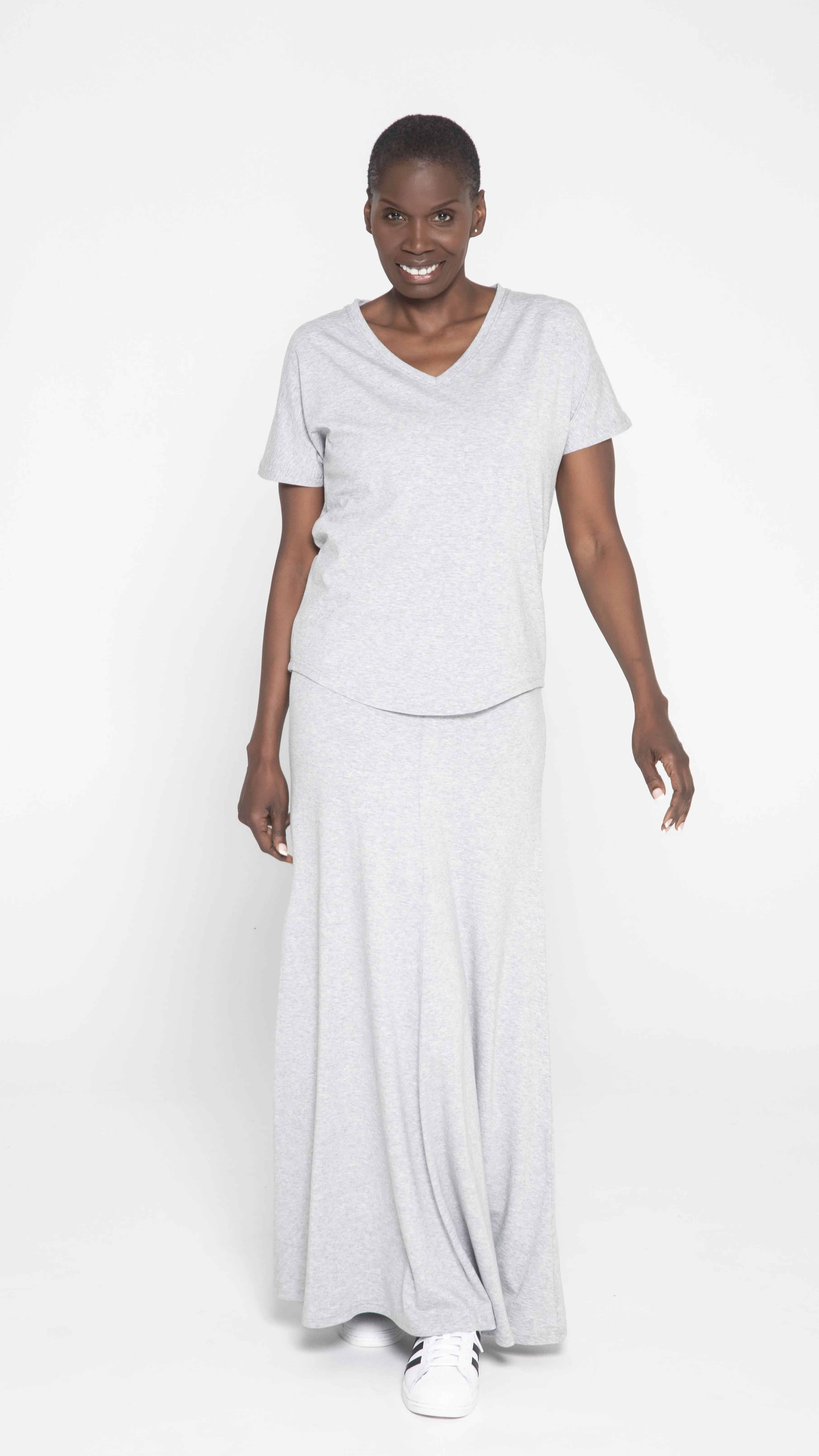 Basic Tee Jersey- Heather Grey
