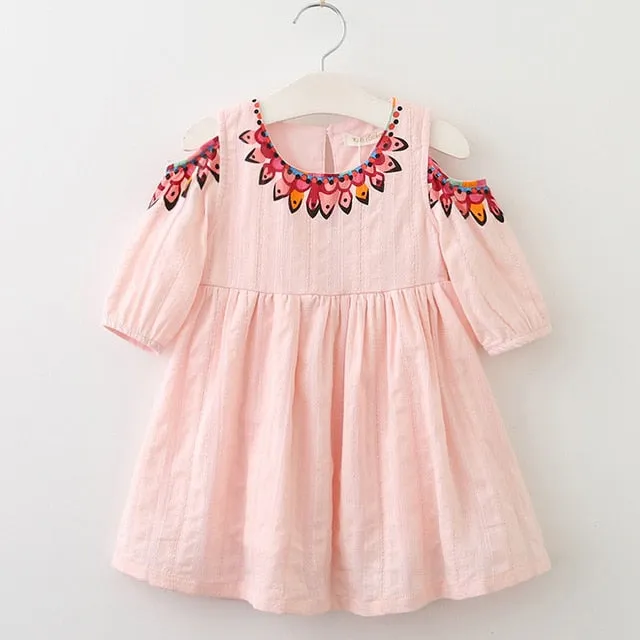 Bear Leader Girls Dress 2018 Brand Princess Dress Summer Style Dew Shoulder Design for Girls Dress 3-7Years Children Clothing