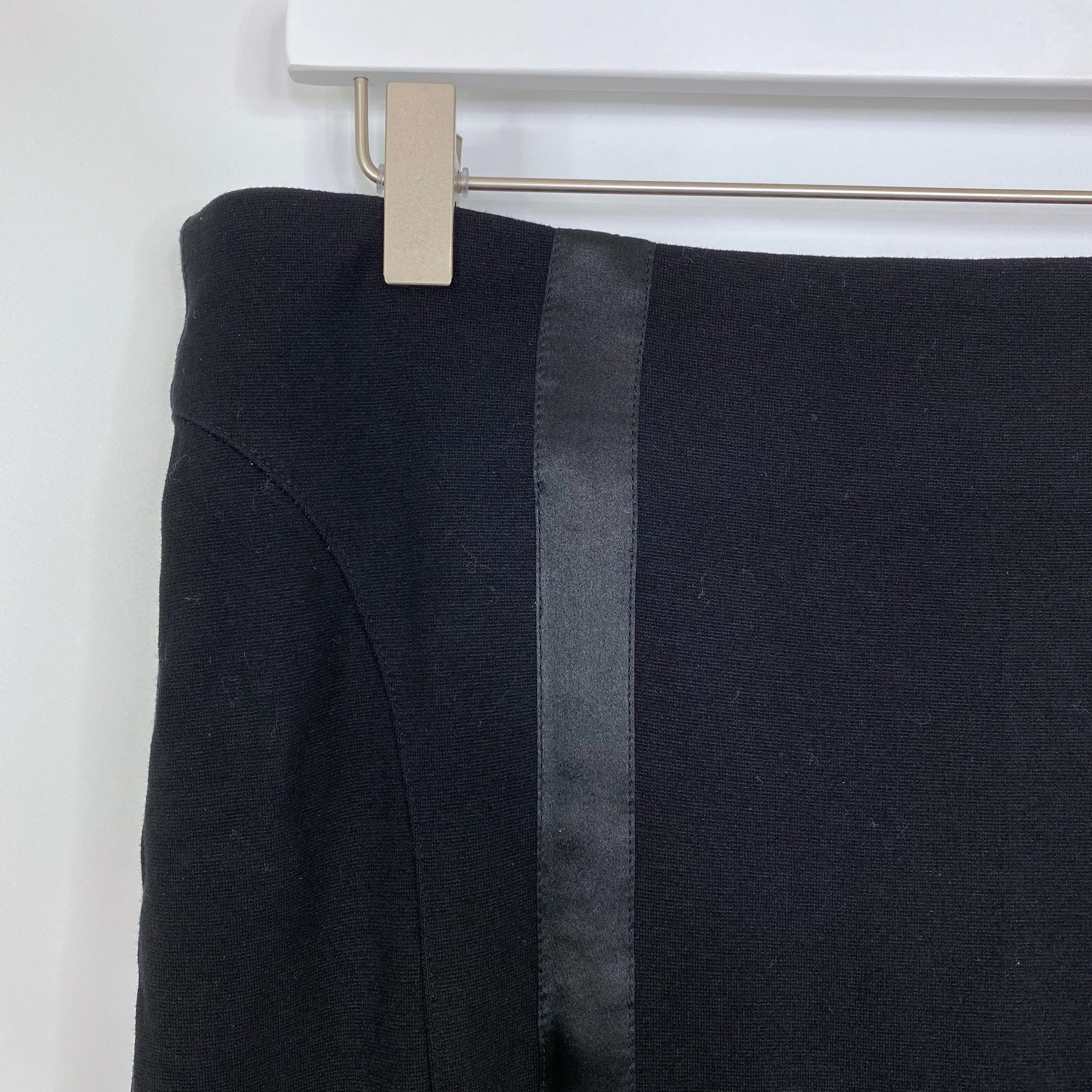 bebe Black Stretch Ribbon Accent Pencil Skirt