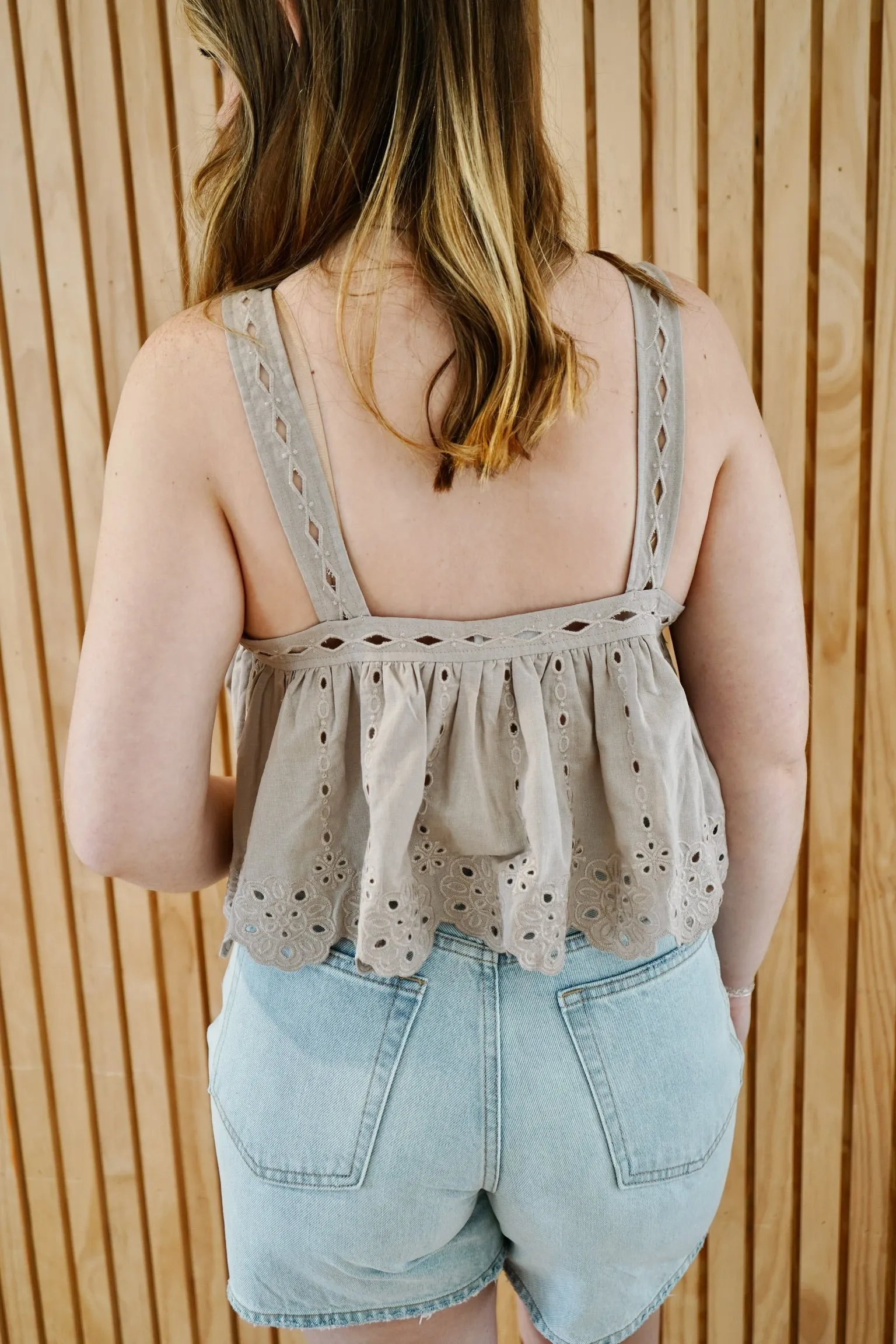 Becca Eyelet Tank