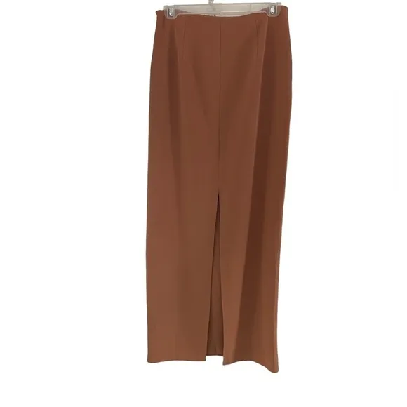 Beige botany high waisted maxi pencil skirt