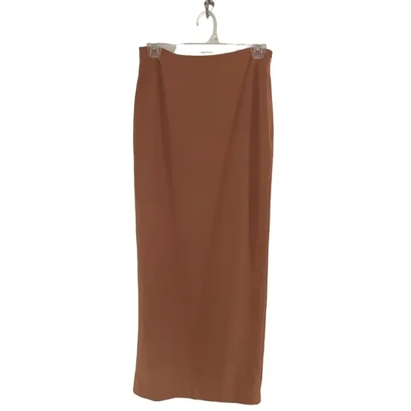 Beige botany high waisted maxi pencil skirt