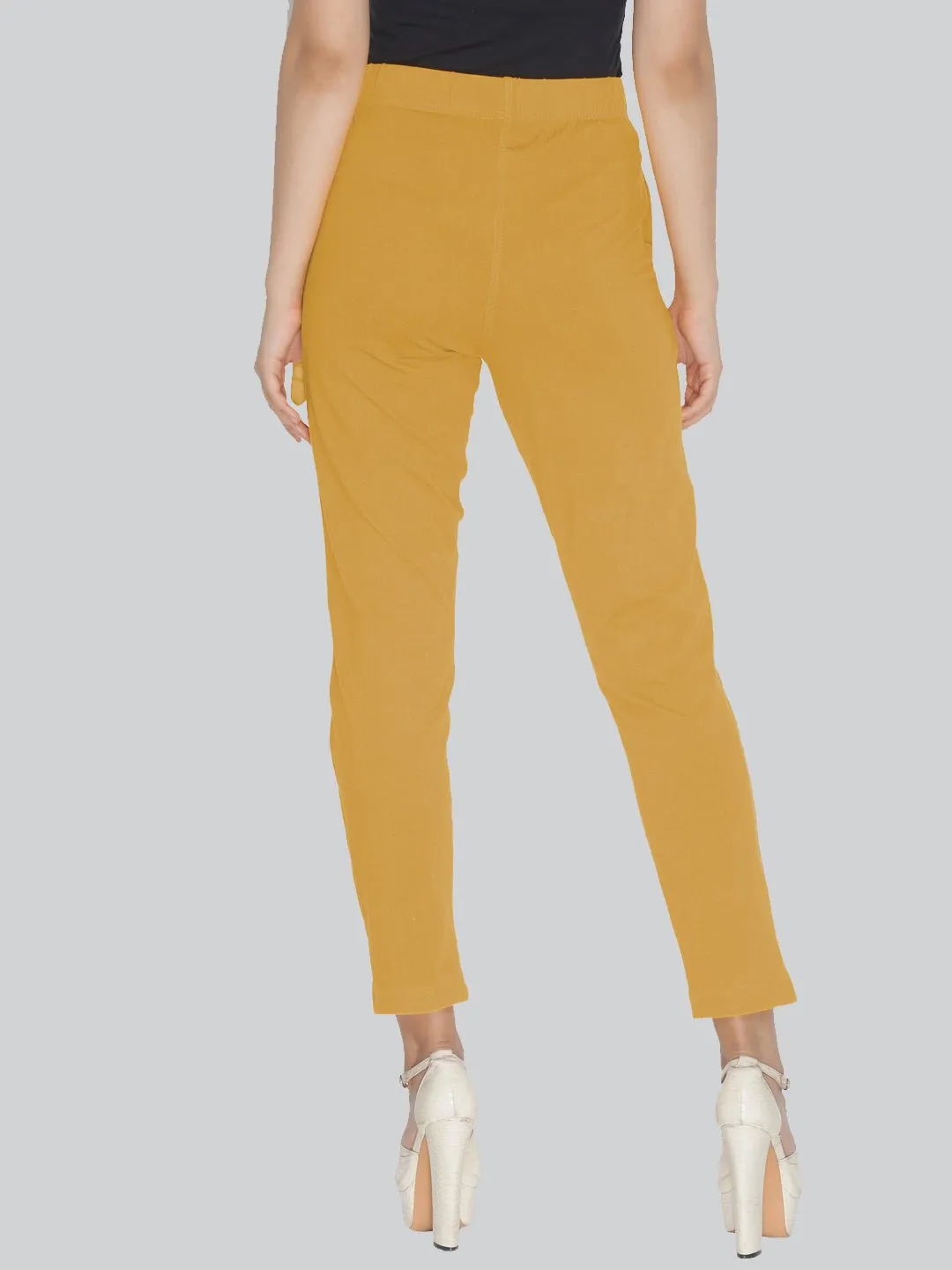 Beige Stretch Pencil Pant