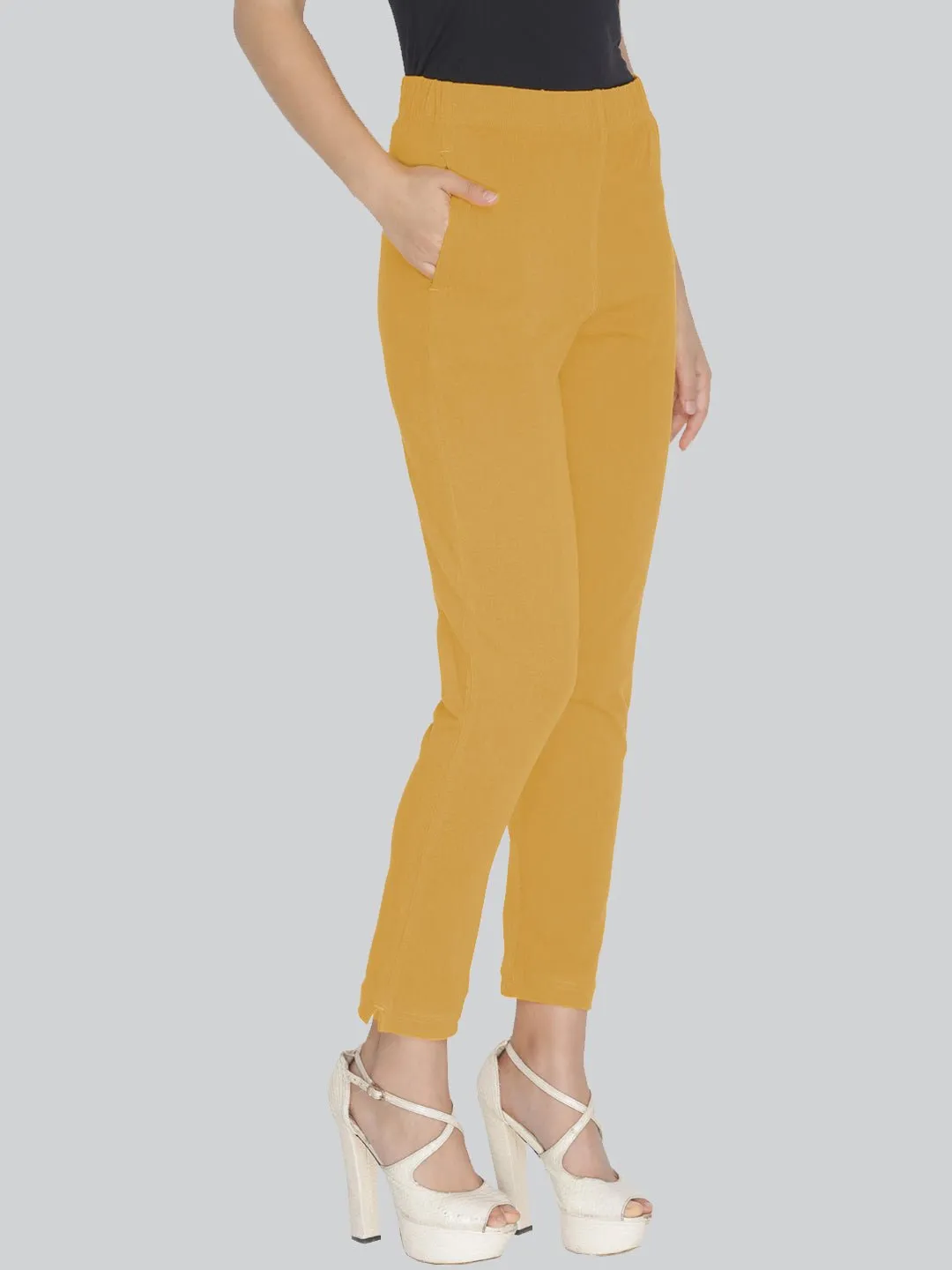 Beige Stretch Pencil Pant