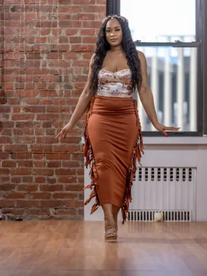 Bella Fringe Maxi Skirt (Reg)