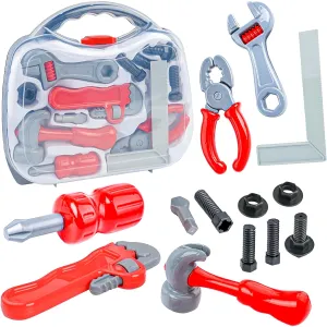BELLOCHIDDO Kids Tool Set - 14 Piece Pretend Play Toddler Tool Set with Toy Screwdriver Building Toy Toddler Tool Set - Toys for Boys Toddler Boy Toys