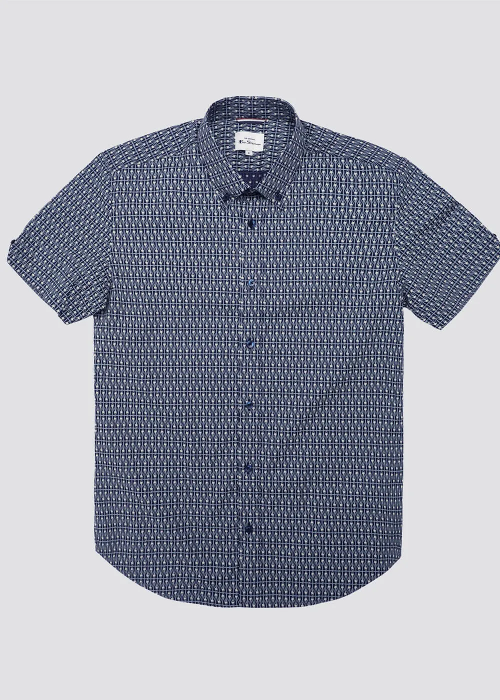 Ben Sherman Geo Spot Shirt Petrol Blue
