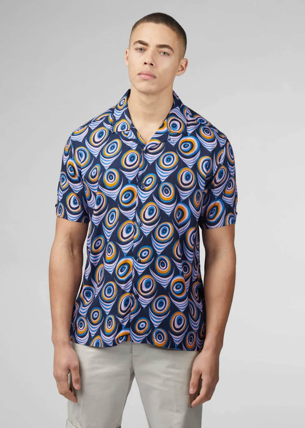 Ben Sherman Psychadelic Shirt in Violet