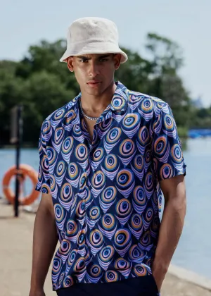 Ben Sherman Psychadelic Shirt in Violet