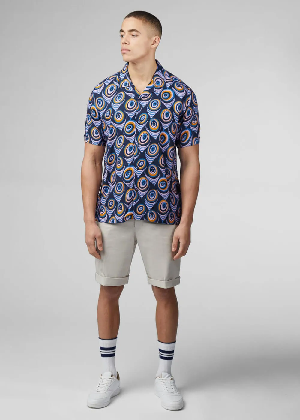 Ben Sherman Psychadelic Shirt in Violet