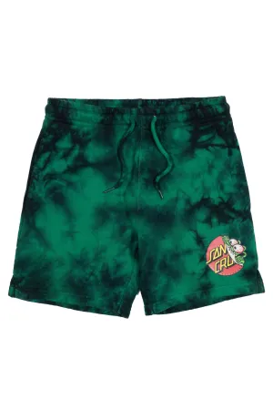 Beware Dot Tie Dye Track Short |Green