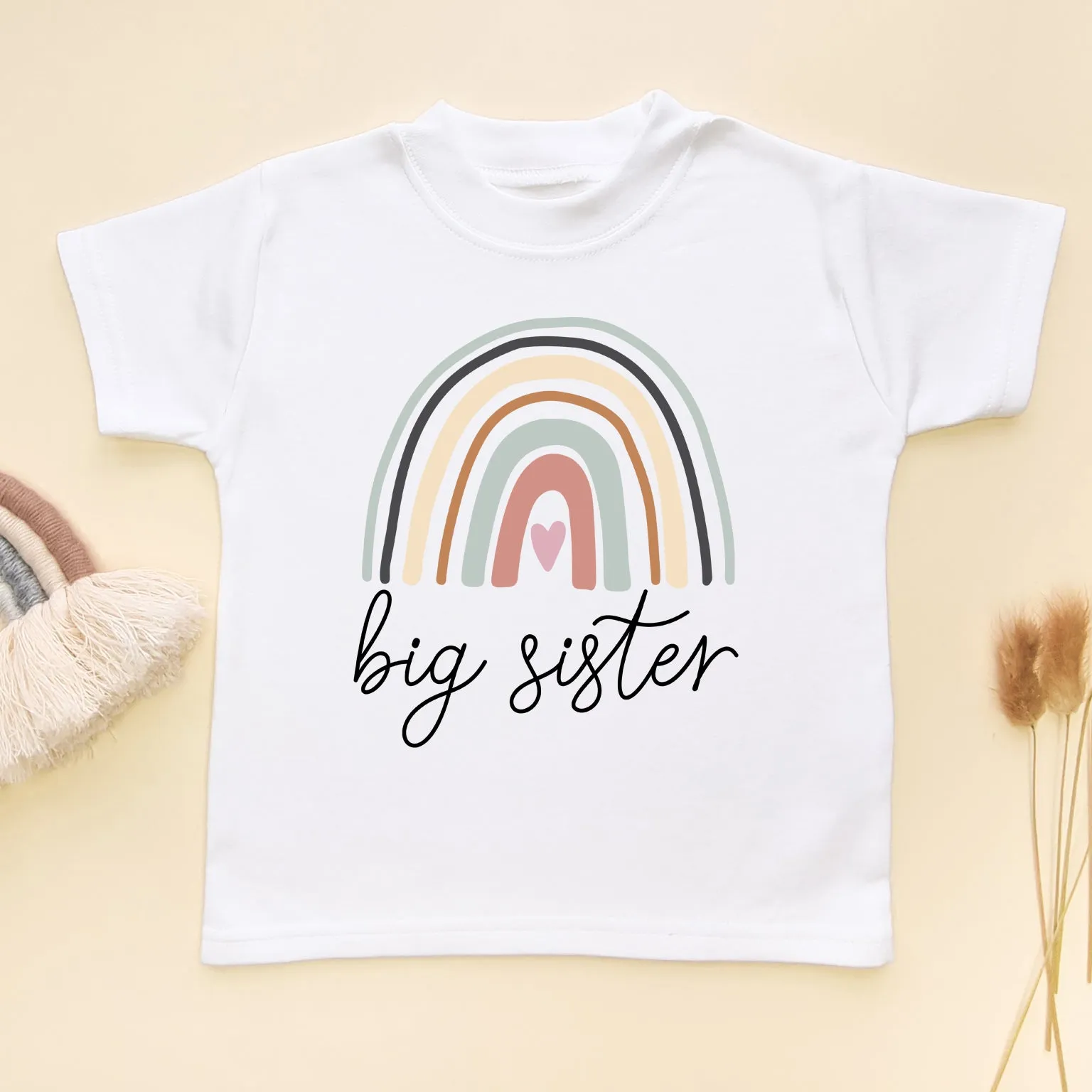 Big Sister Rainbow Toddler & Kids T Shirt