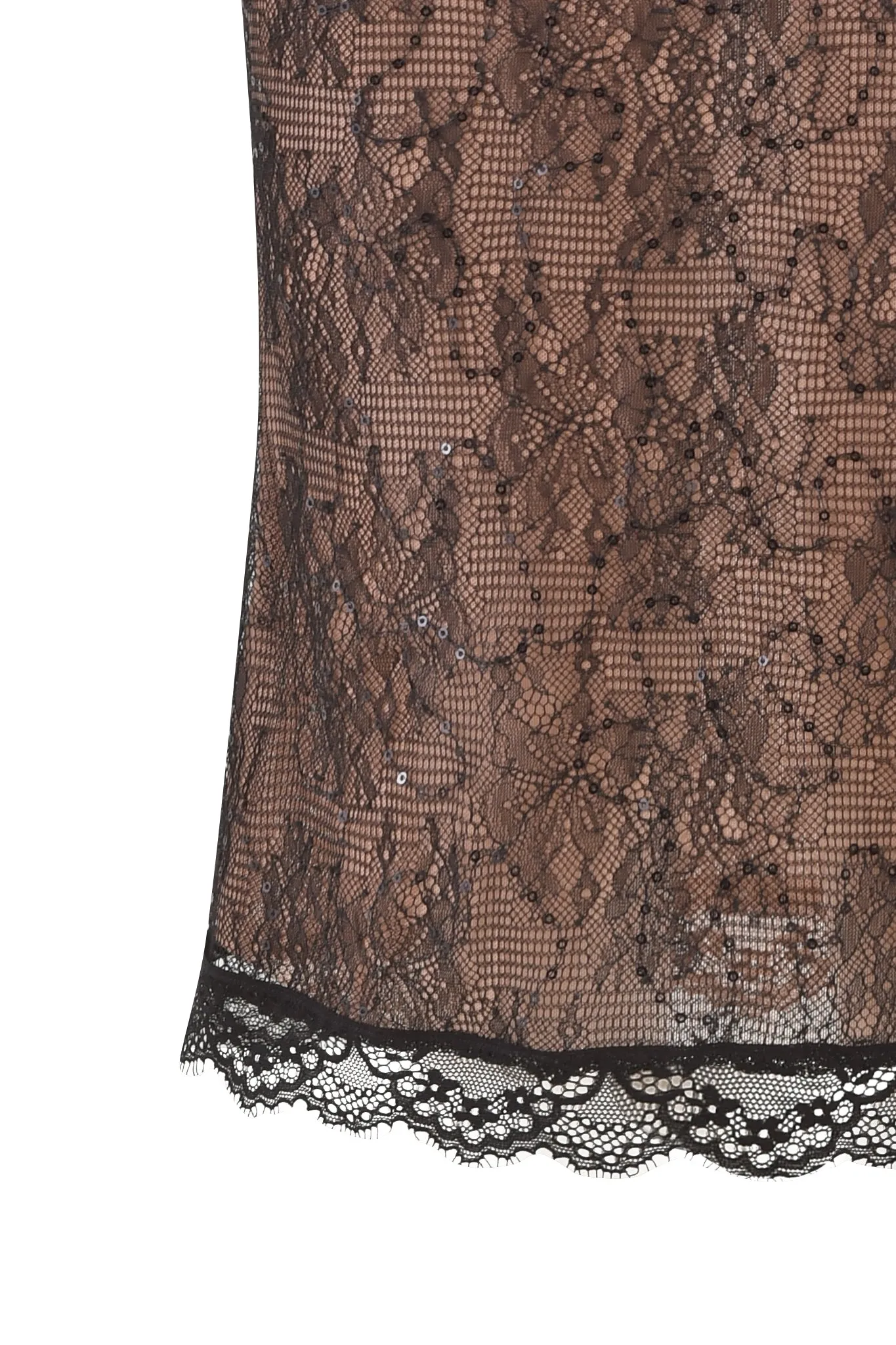 BIJOU MIDI SKIRT - BLACK : LACE