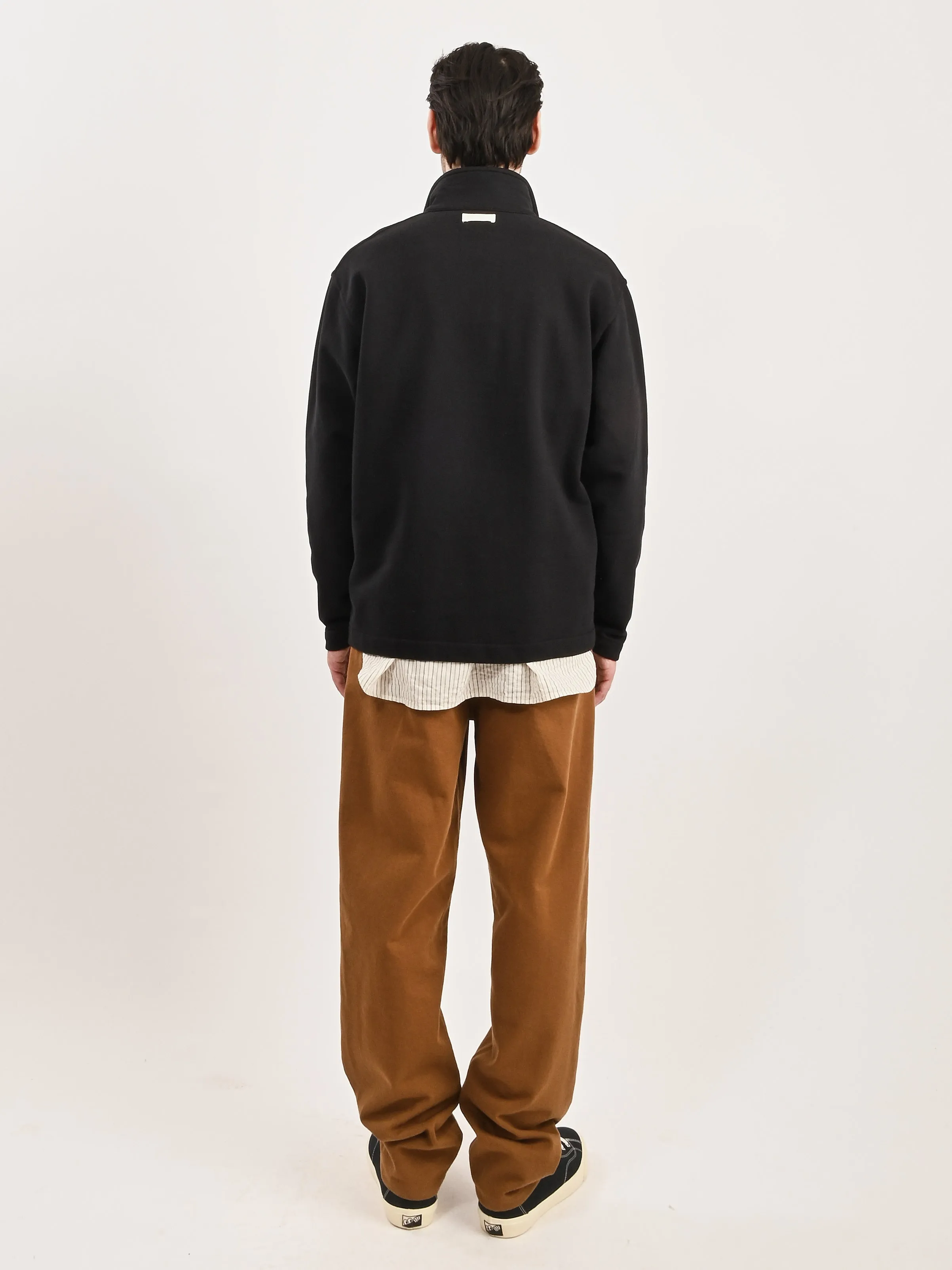 Black Fraser Relaxed Organic Loopback L/S Polo