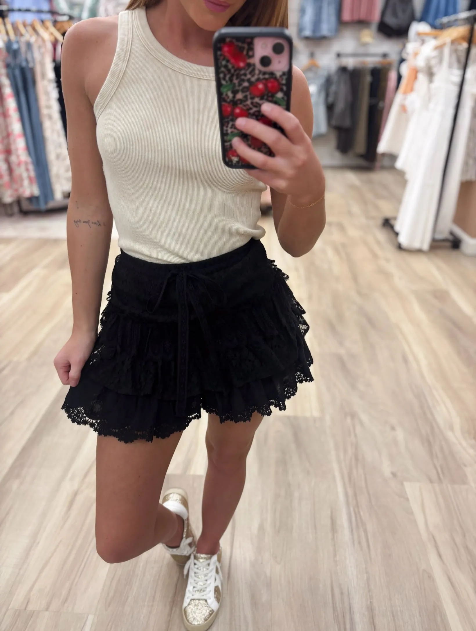 Black Lace Shorts