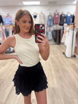 Black Lace Shorts