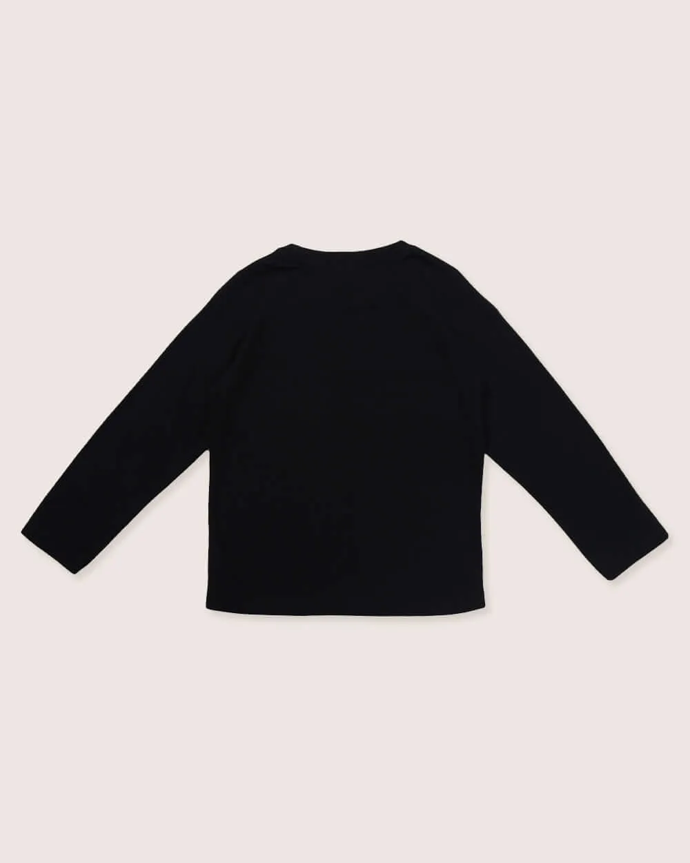 Black Lucky Stars Slogan Print Top