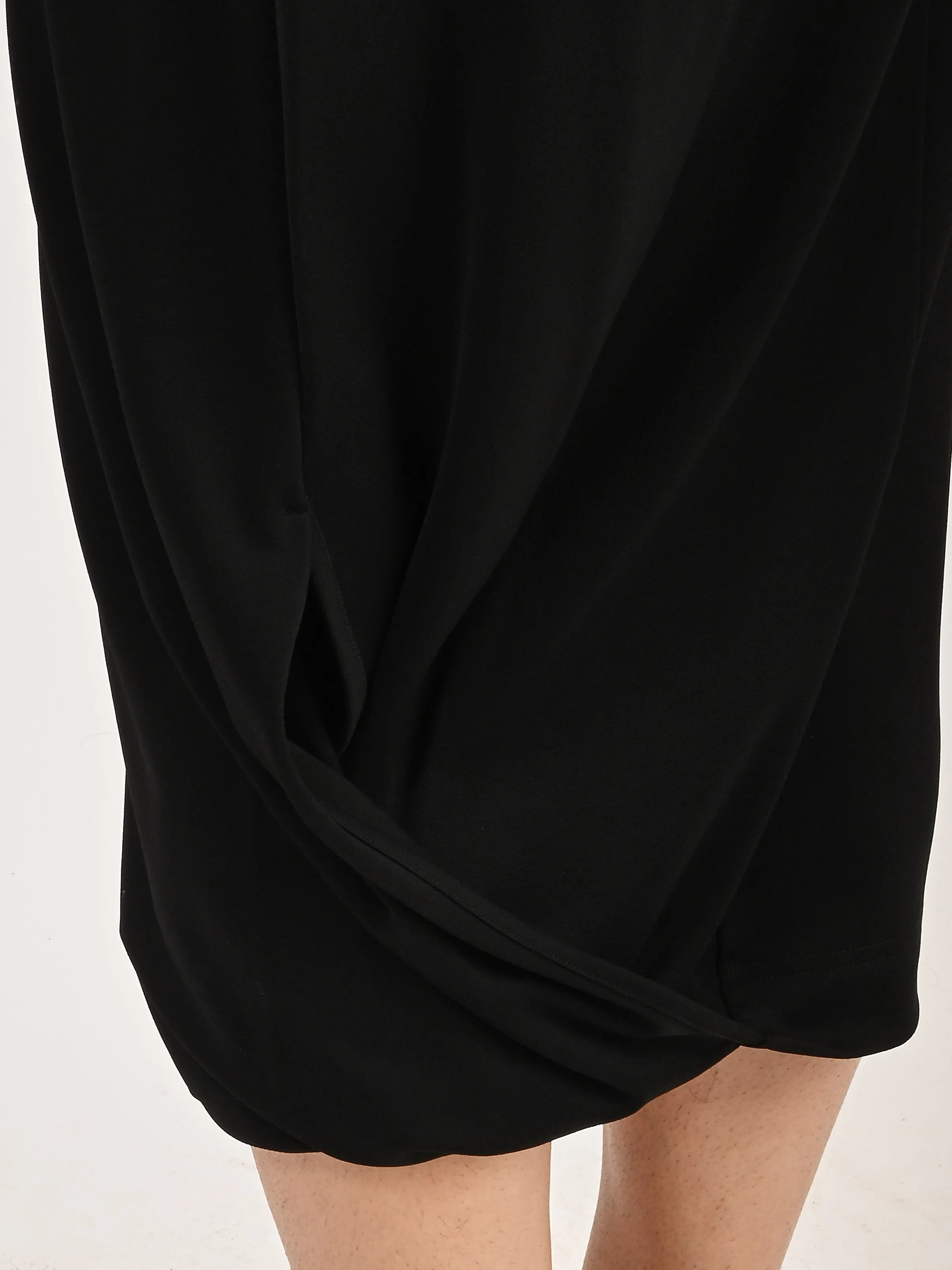 Black Twisted Hem Skirt