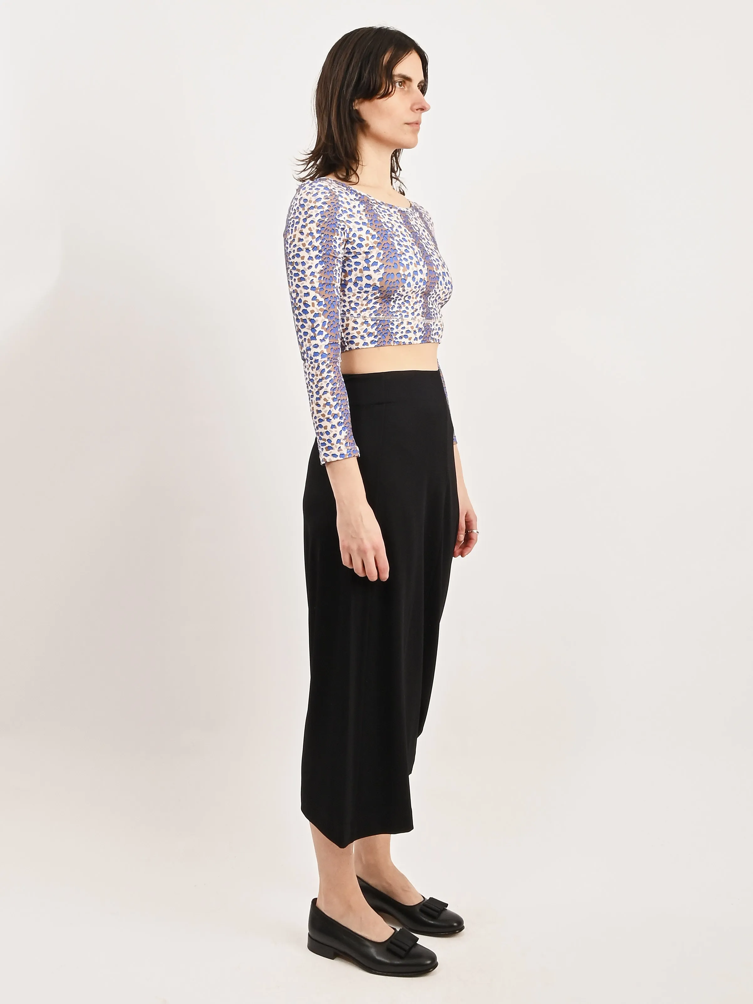 Black Twisted Hem Skirt