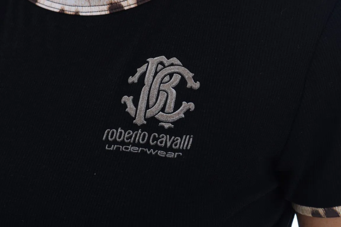 Black Viscose Blouse T-Shirt
