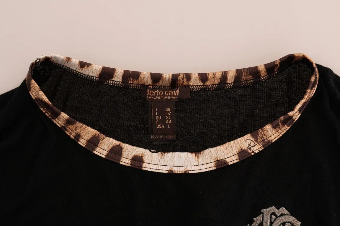Black Viscose Blouse T-Shirt