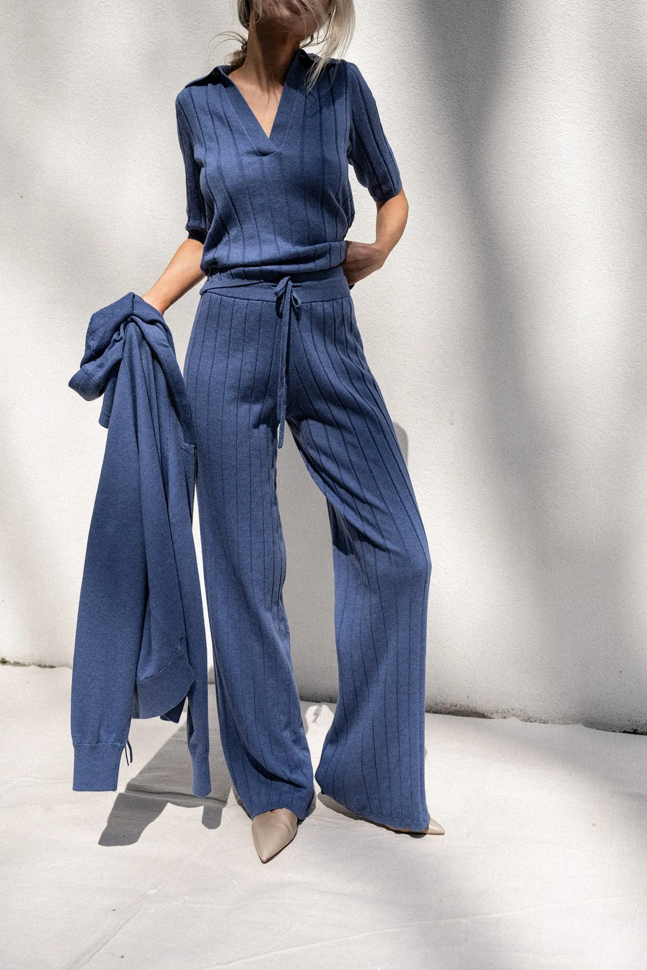 BLAIRE RIBBED POLO