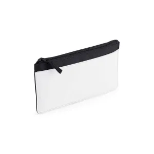 Blank White Sublimation Pencil Case (Black Detail)