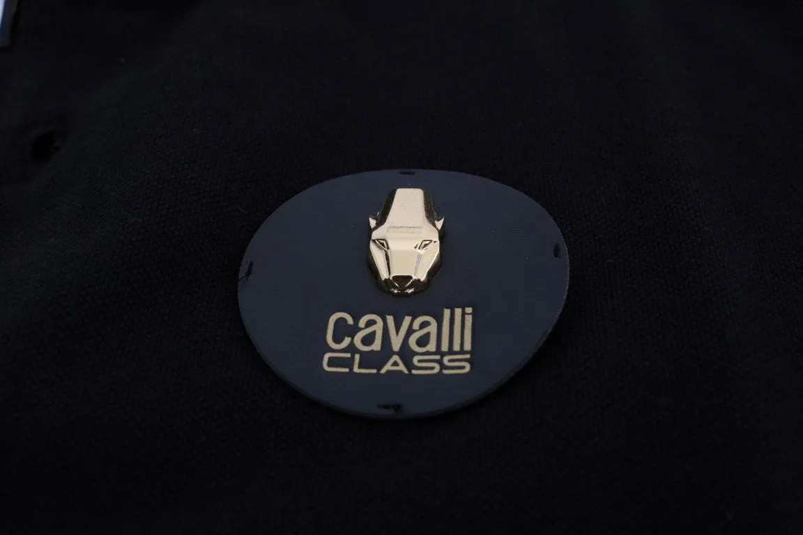 Blue Cotton Short Sleeve Polo T-Shirt