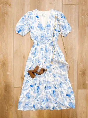 Blue Floral Maxi Dress