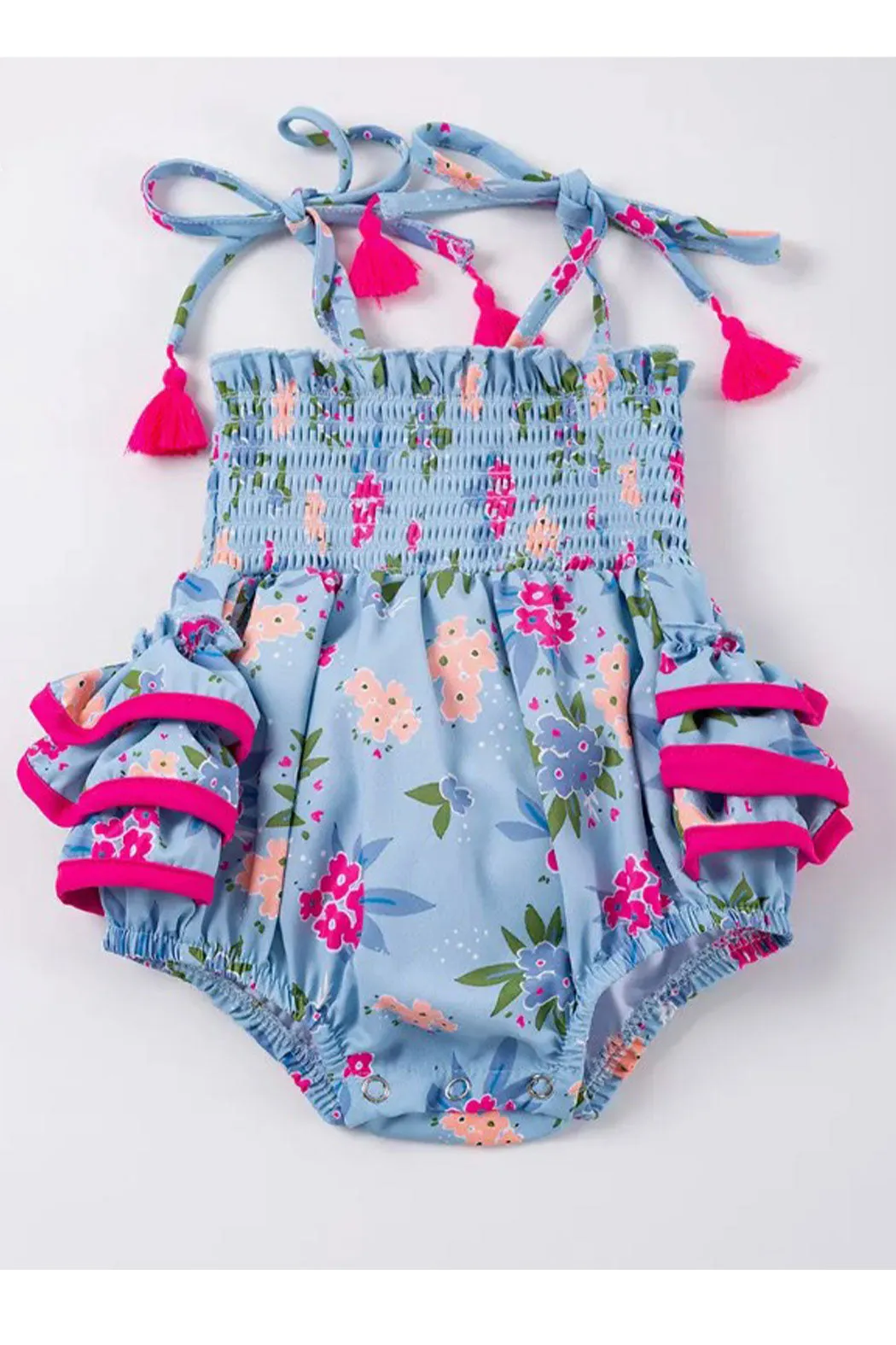Blue Floral Romper