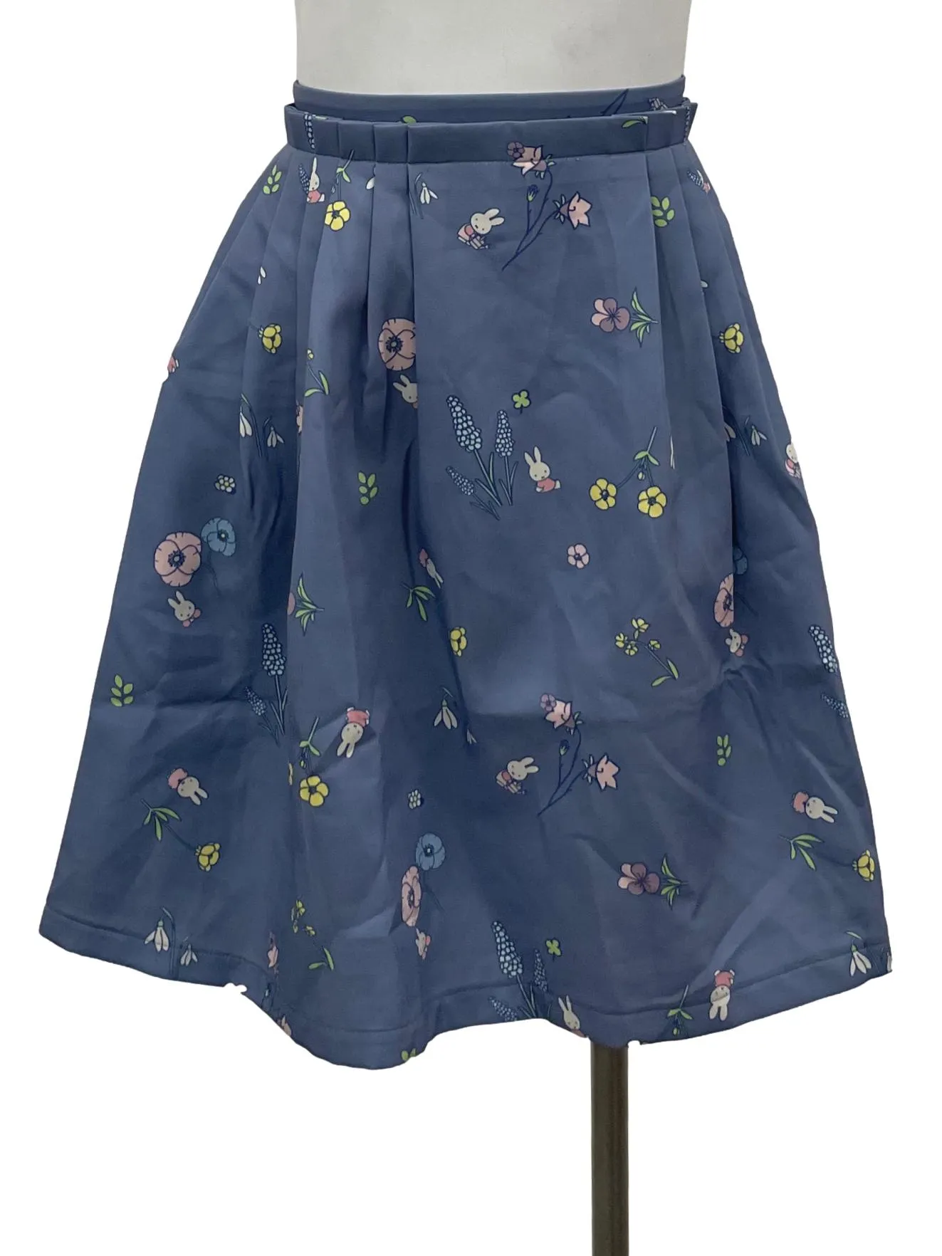 Blue Miffy Floral Print Skirt
