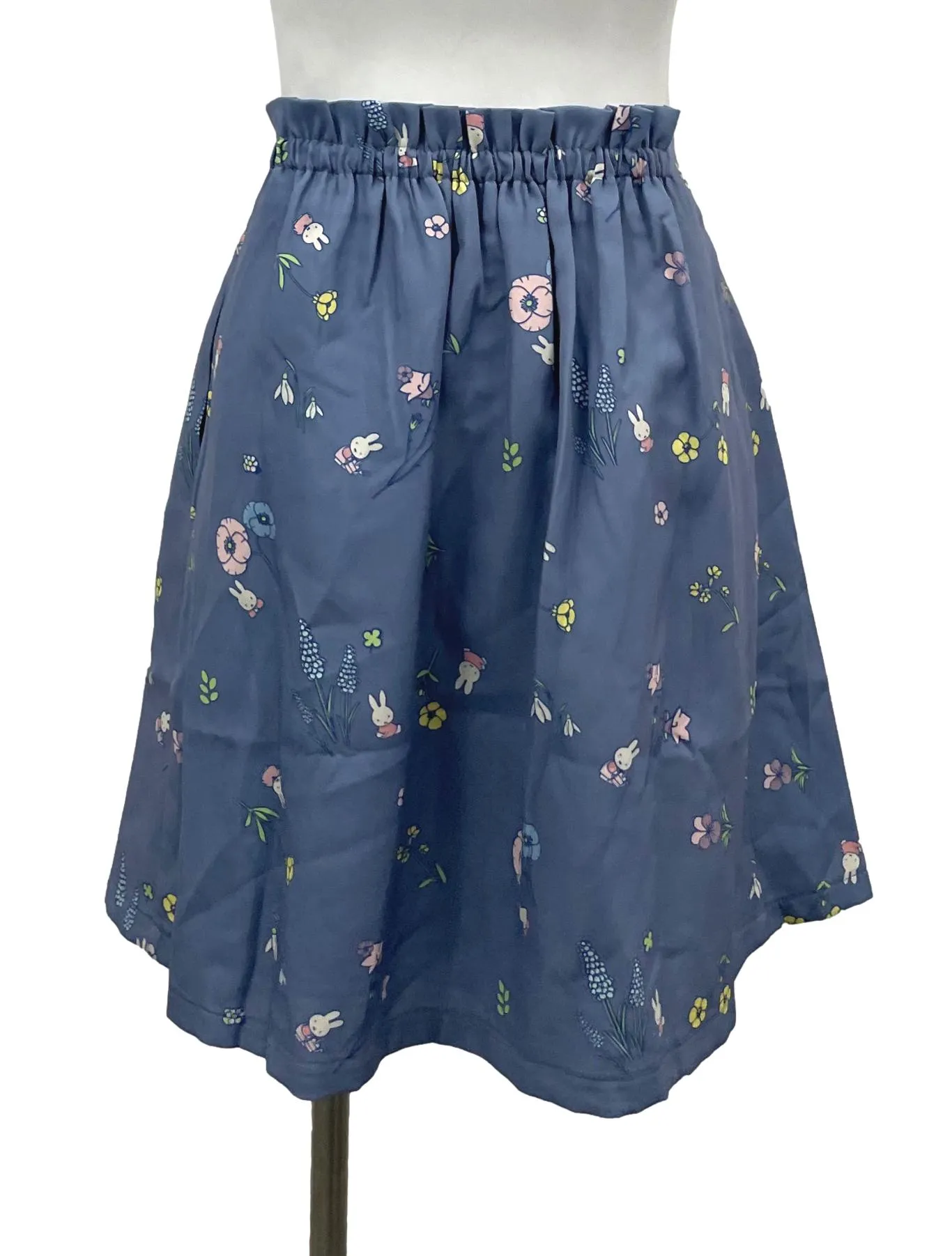 Blue Miffy Floral Print Skirt