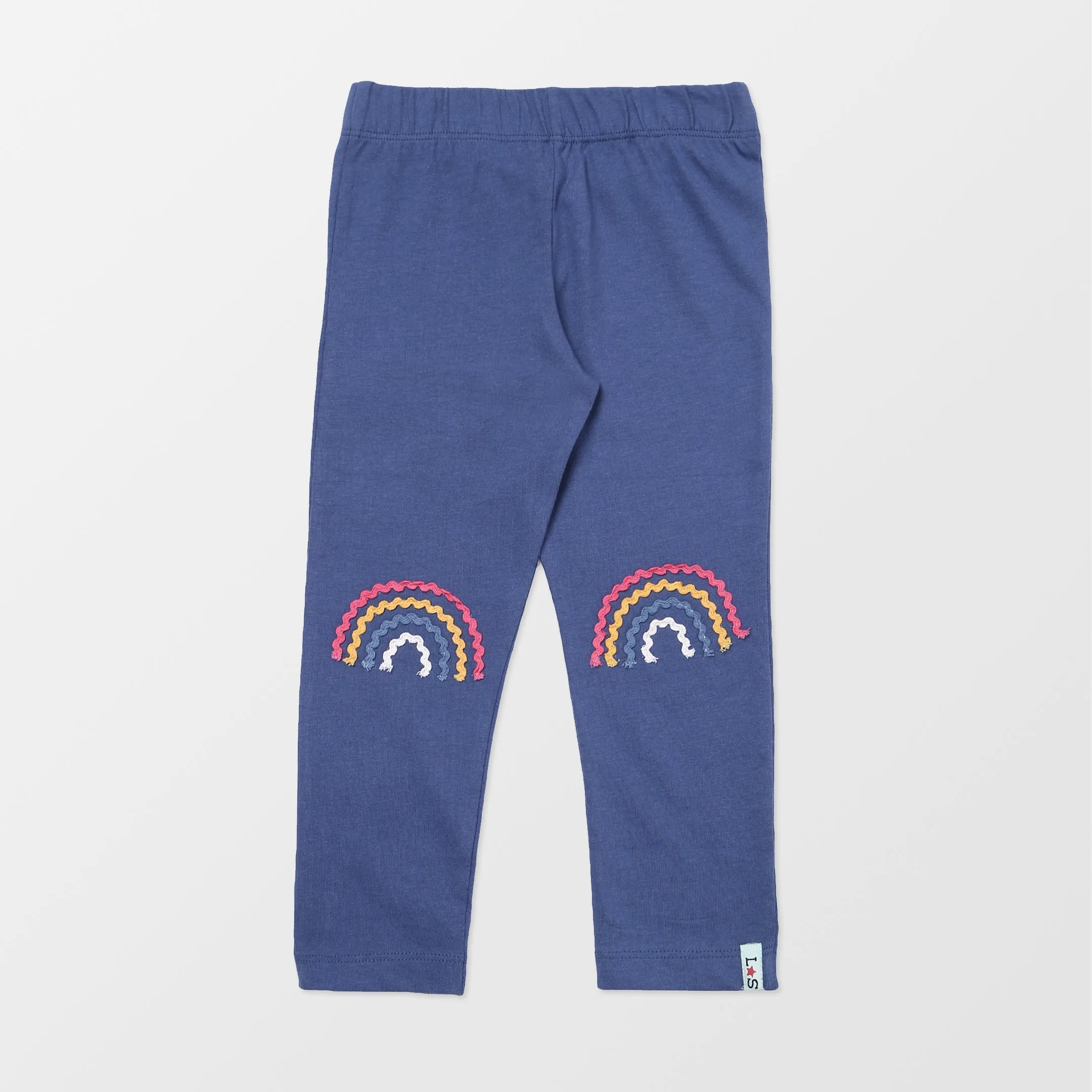 Blue Rainbow Applique Leggings