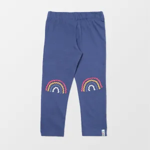 Blue Rainbow Applique Leggings