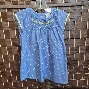 BLUE,3T,POLKA DOT SLEEVELESS DRESS