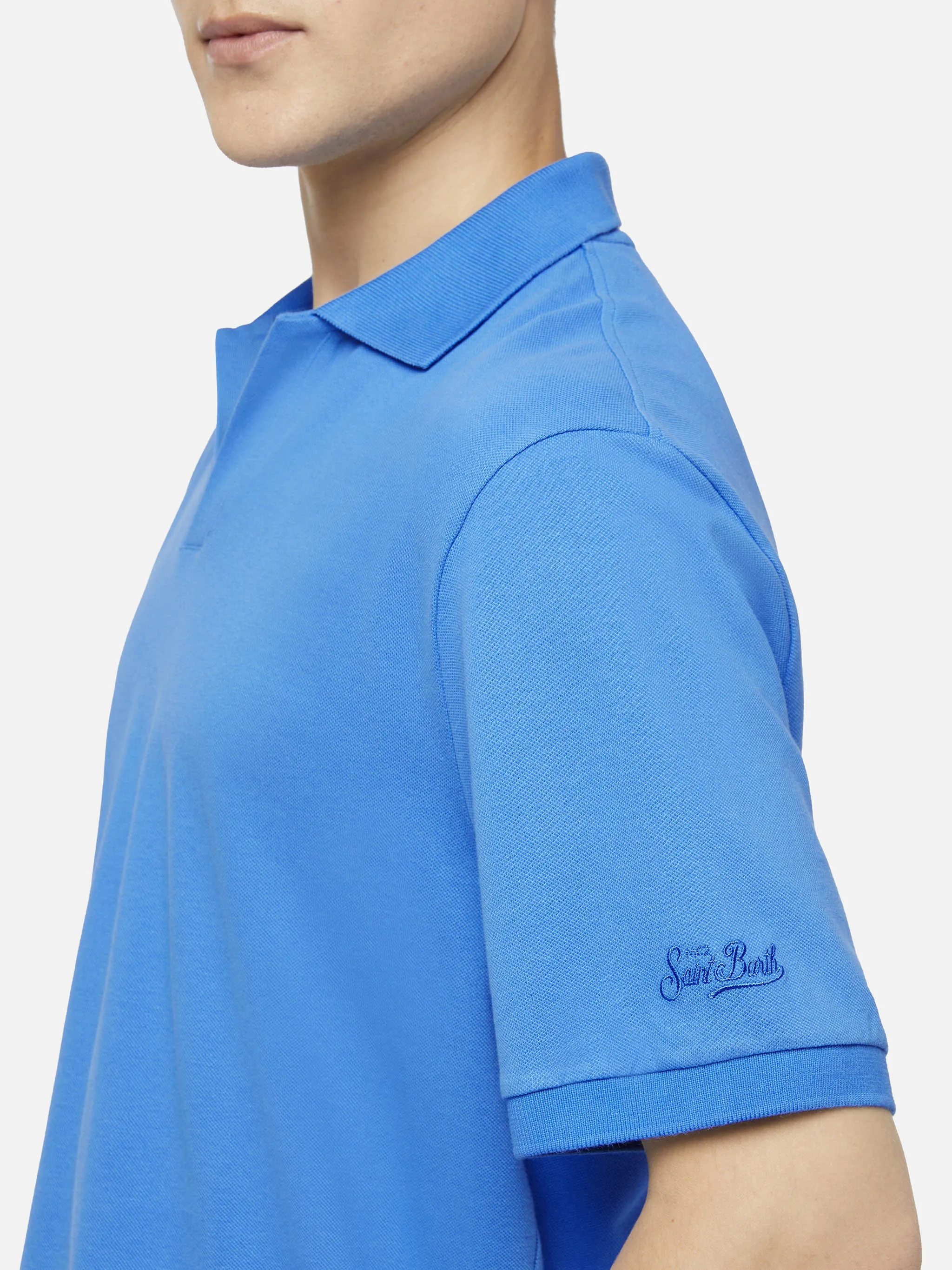 Bluette cotton piquet buttonless polo shirt Charles