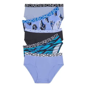BONDS Kids Underwear Boys Brief 5 Pack - Leo Leopard