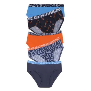 BONDS Kids Underwear Boys Brief 5 Pack - Revibe Logo