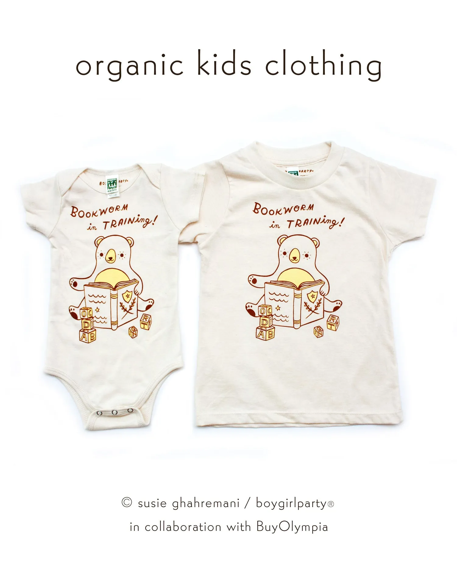 Bookworm Onesie - Bookworm in Training Baby Bodysuit (Organic)