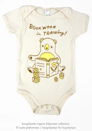 Bookworm Onesie - Bookworm in Training Baby Bodysuit (Organic)
