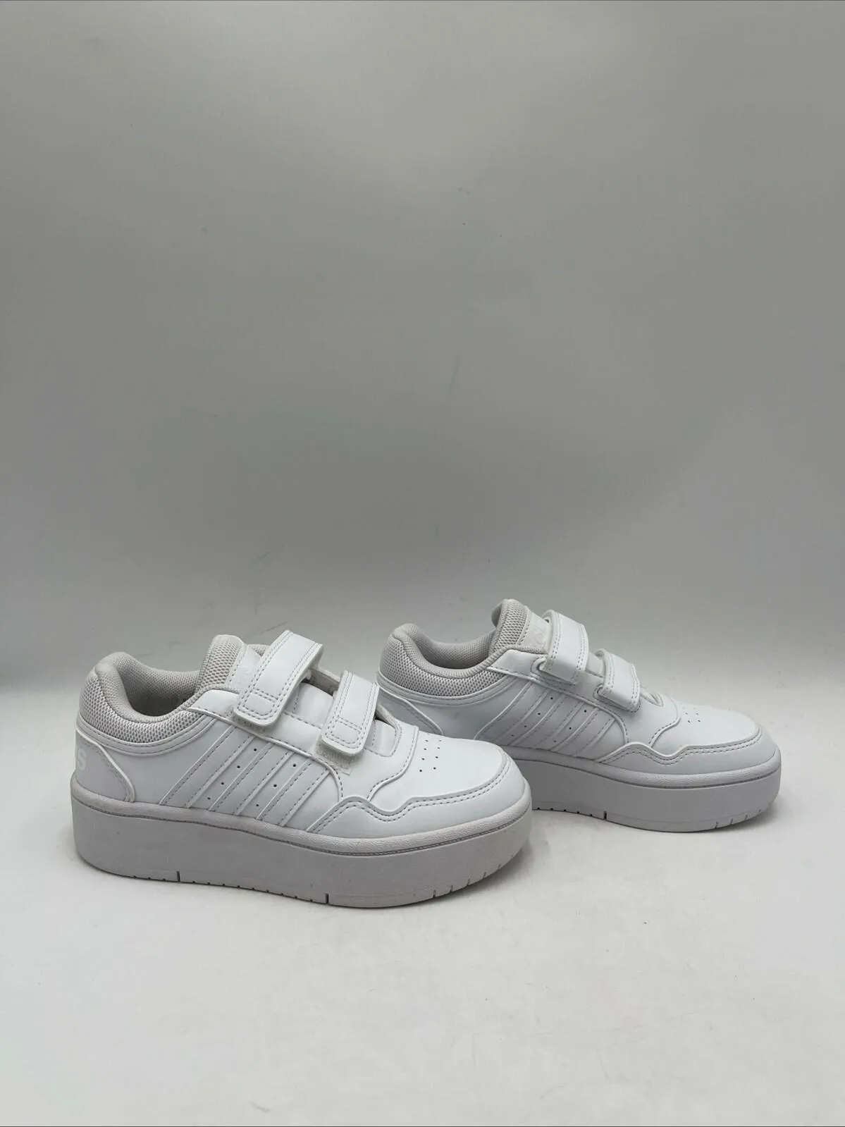 Boy adidas Hoops 3.0 Bold Sneakers White Size 13.5K - Very Good