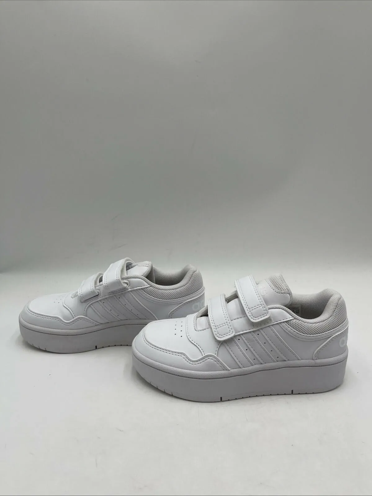 Boy adidas Hoops 3.0 Bold Sneakers White Size 13.5K - Very Good