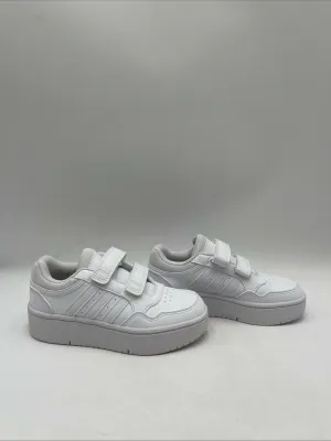 Boy adidas Hoops 3.0 Bold Sneakers White Size 13.5K - Very Good